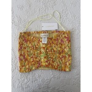 L*Space Summer Feels Tube Top - Floral - Talla S - NWT $110 Crop Smocked